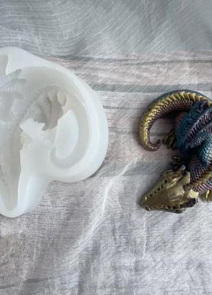Молд силиконовый "дракон" - размер молда 11*10см
