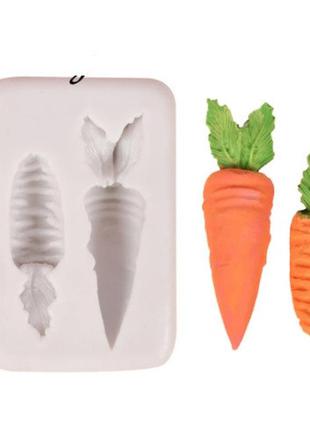 Силиконовый молд "морковь" - размер молда 6*4см, силикон1 фото