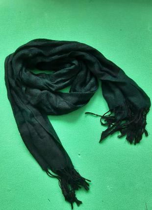 Шарф зеленого цвета женский темный - размер шарфа приблизительно 170*65см, 100% полиэстер