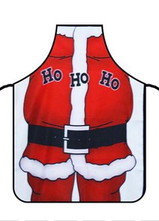 Фартух новорічний для чоловіка 75 на 60 см різнобарвний