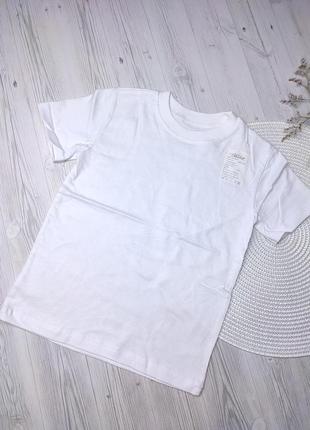 Белая базовая детская футболка1 фото