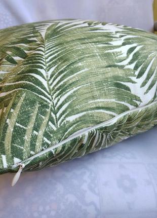 Декоративна наволочка 35*35 з листям пальм  для декора інтер'єра3 фото