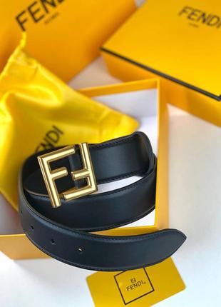 Ремінь жіночий шкіряний чорний брендовий