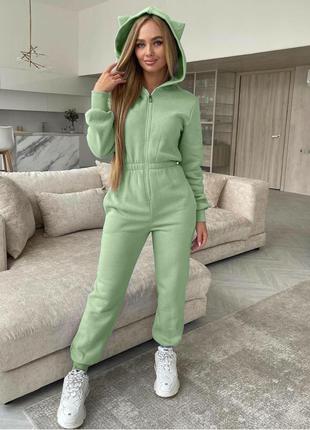 Тепленький и уютный комбинезон с ушками 🐱