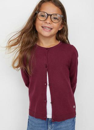 Вязаный кардиган кофта h&m англия 4-10 лет 110-140 см девочке школьная