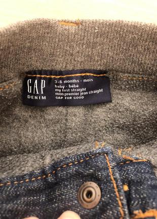 Gap- джинси утеплені флісом, 3-6 міс.3 фото