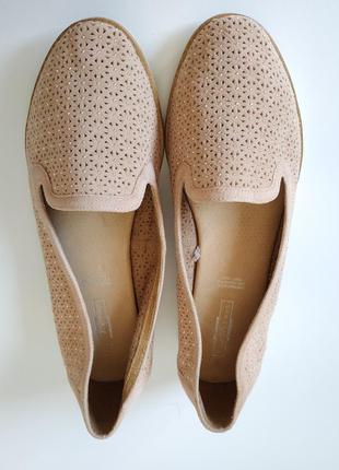 Кожаные фирменные базовые красивые туфли от 5 avenu- 39 р6 фото