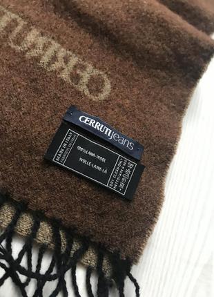 Cerruti jeans новий двосторонній шарф. вовна, виробництво італії9 фото