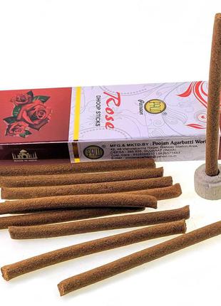 Безосновні пахощі rose dhoop sticks "троянда", paw індія1 фото