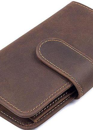 Кредитница vintage 14483 винтажный стиль коричневая, коричневый