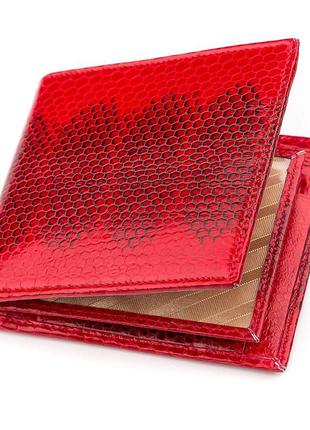 Бумажник женский sea snake leather 18275 из натуральной кожи морской змеи красный, красный