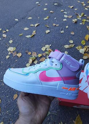 Женские зимние кроссовки nike air force 1 shadow