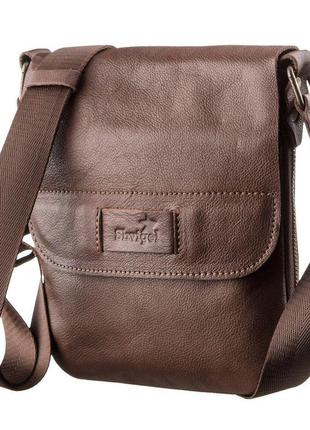 Чоловіча шкіряна сумка-планшетка shvigel 19114 коричнева