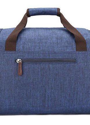 Дорожная сумка текстильная vintage 20075 синяя6 фото