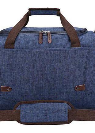 Дорожная сумка текстильная vintage 20075 синяя2 фото
