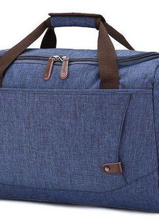 Дорожная сумка текстильная vintage 20075 синяя8 фото