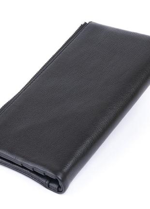 Вертикальний гаманець на кнопці жіночий st leather 19200 чорний3 фото