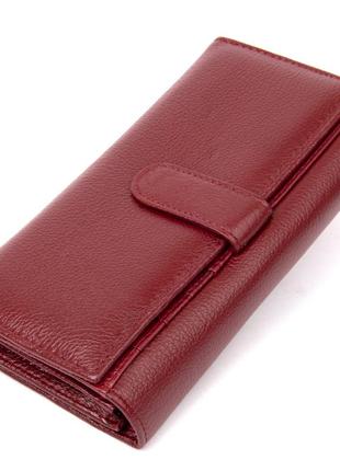 Современный кошелек для женщин st leather 19392 темно-красный2 фото