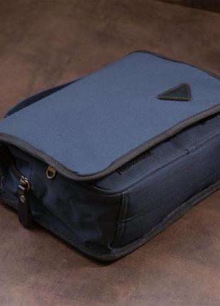 Текстильна сумка-органайзер у подорож vintage 20656 темно-синя9 фото