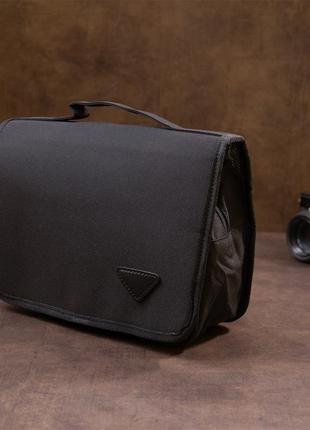 Текстильна сумка-органайзер в подорож vintage 20657 чорна1 фото