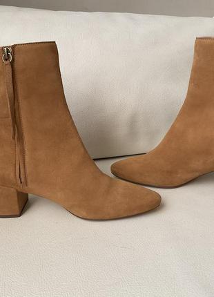 H&m модные высокие замшевые ботинки