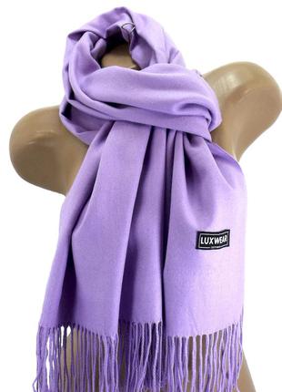 Женский кашемировый шарф luxwear s47012 сиреневый