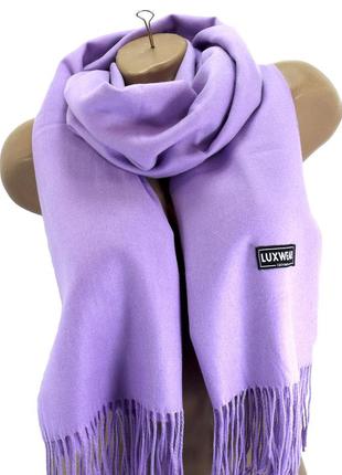 Жіночий кашеміровий шарф luxwear s47012 бузковий2 фото