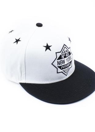 Стильная и удобная кепка, бейсболка new wear аа5001. белая. рэперка универсальный размер. красивый принт3 фото