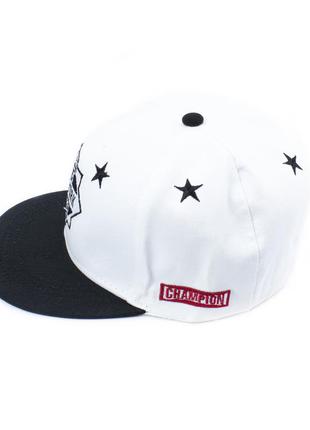 Стильная и удобная кепка, бейсболка new wear аа5001. белая. рэперка универсальный размер. красивый принт4 фото