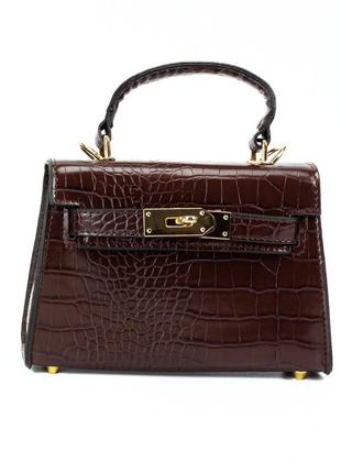 Невелика жіноча сумка-клатч corze ab13005 коричнева