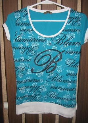 Бирюзовая веселенькая футболка