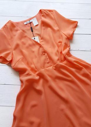 Оранжевое легкое женское платье na-kd5 фото