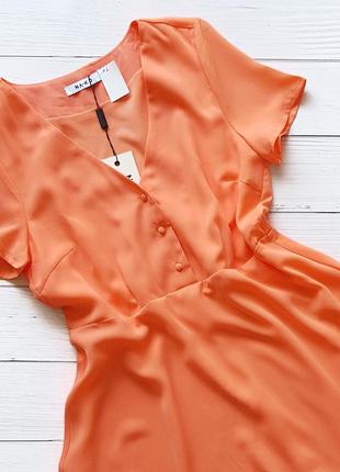 Оранжевое легкое женское платье na-kd2 фото