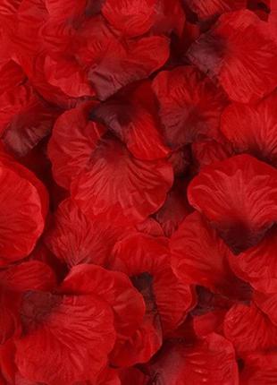 Червоні пелюстки троянд - 100шт., темніший ніж на фото1 фото