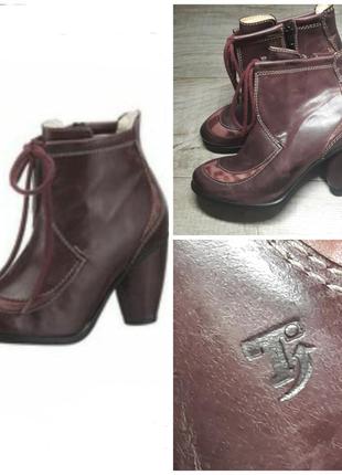 Дизайнерские кожаные деми.ботинки от tiggels португалия р.38