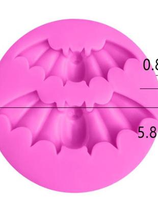 Молд силиконовый "летучая мышь" - диаметр молда 5,5см, пищевой силикон3 фото