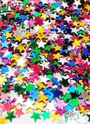 Разноцветный конфетти "звездочки" 10г3 фото
