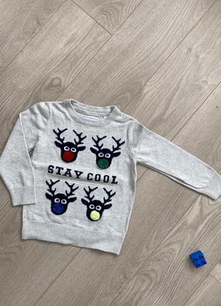 Новогодний свитер кофта джемпер пуловер новорічний сведрик
