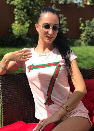 Жіноча футболка семірка 44 рожевий
