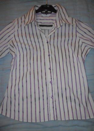 Шикарная рубаха с атласными полосками и "запонками")))1 фото