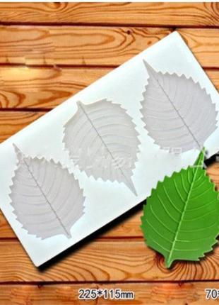 Молд для листя - розмір форми 22,5*11,5 см, харчовий силікон3 фото