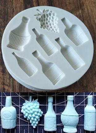 Молд кондитерський "винний набір" - діаметр молдовського 8,5 см, силікон