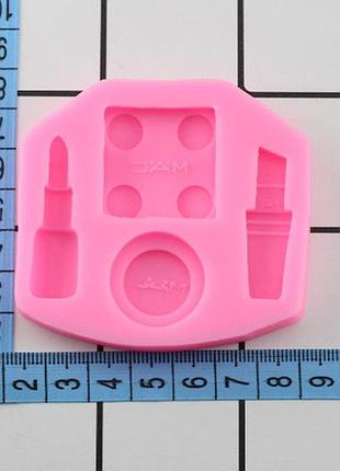 Молд силиконовый косметика 68 на 63 мм розовый