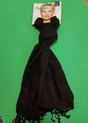 Шарф коричневого цвета женский - размер шарфа приблизительно 170*65см, 100% полиэстер2 фото