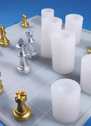 Молд "шахи", набір 6шт. - розмір дивіться на фото, силікон6 фото
