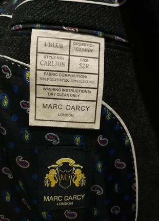 Мужской темносиний пиджак marc darcy carlton7 фото