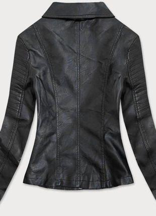 Куртка черная косуха женская7 фото