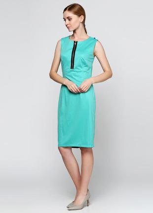 Супер-оригинальное зеленое платье с шикарной спинкой1 фото