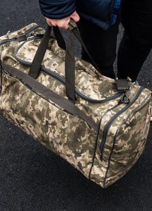 Мужская большая камуфляжная дорожная сумка tactic big тактическая армейская баул1 фото