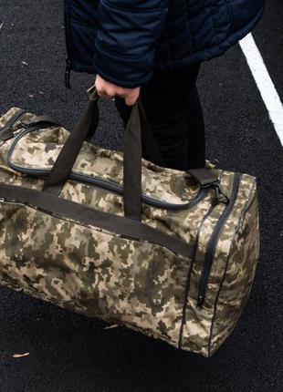Мужская большая камуфляжная дорожная сумка tactic big тактическая армейская баул8 фото